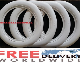 ATLAS Brand 15&quot;X3&quot; inch Wide White Wall Portawall Topper Tire insert Trim set 4 pcs