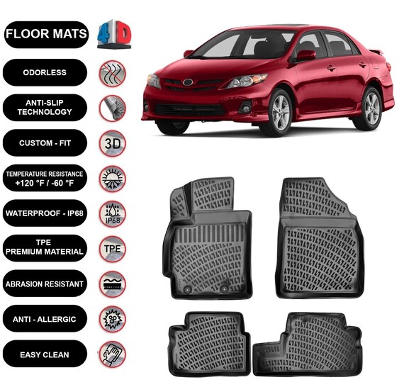 Car Floor Mats For Toyota Corolla 2018-2023 Waterproof