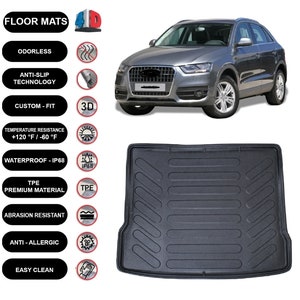 Cargo Liner Rear Trunk Floor Mat For Audi Q3 (2011-2018) 3D Boot Tray