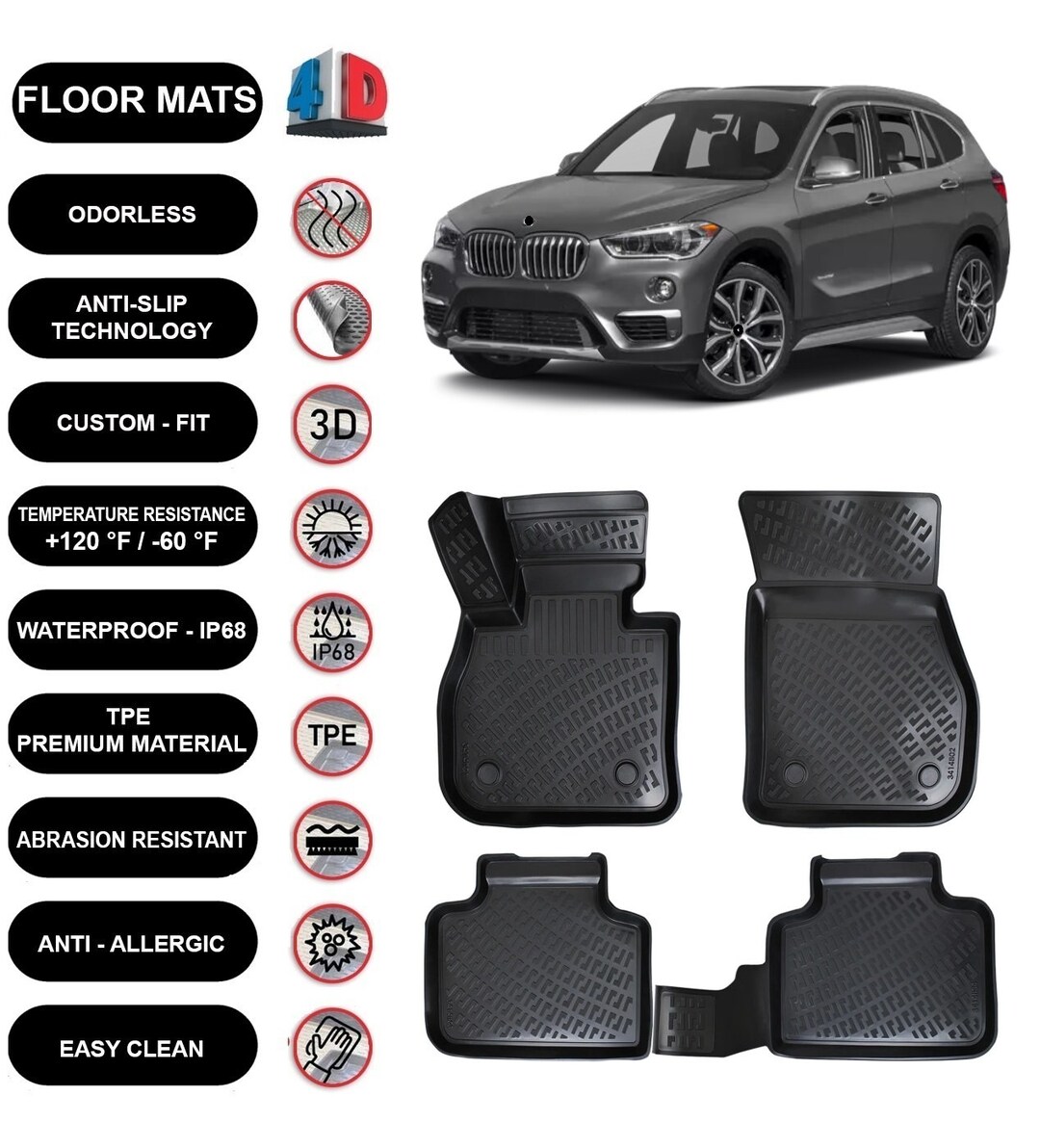 Alfombrillas Goma BMW X1 E84 (2009-2015