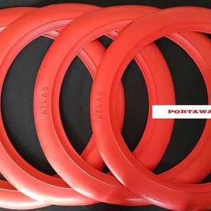 15&quot; USA Classic Red wall tire trim Set Super Molded VW Beetle Karmann Ghia.