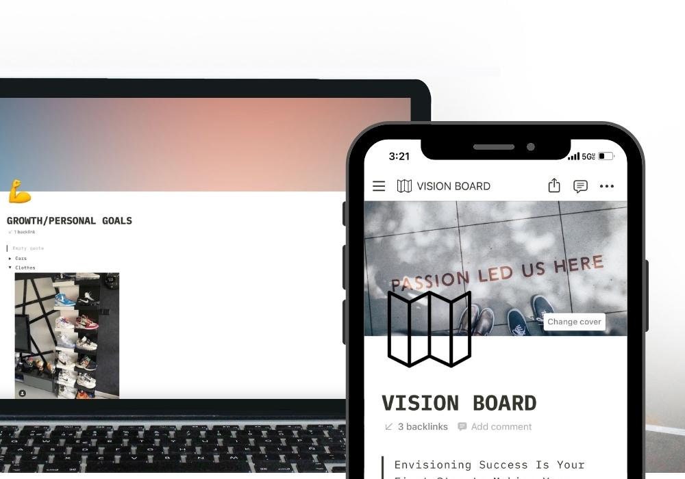Vision Board // Notion Template // Improve Your Life Etsy Vision Board // Notion Template // Improve Your Life Etsy