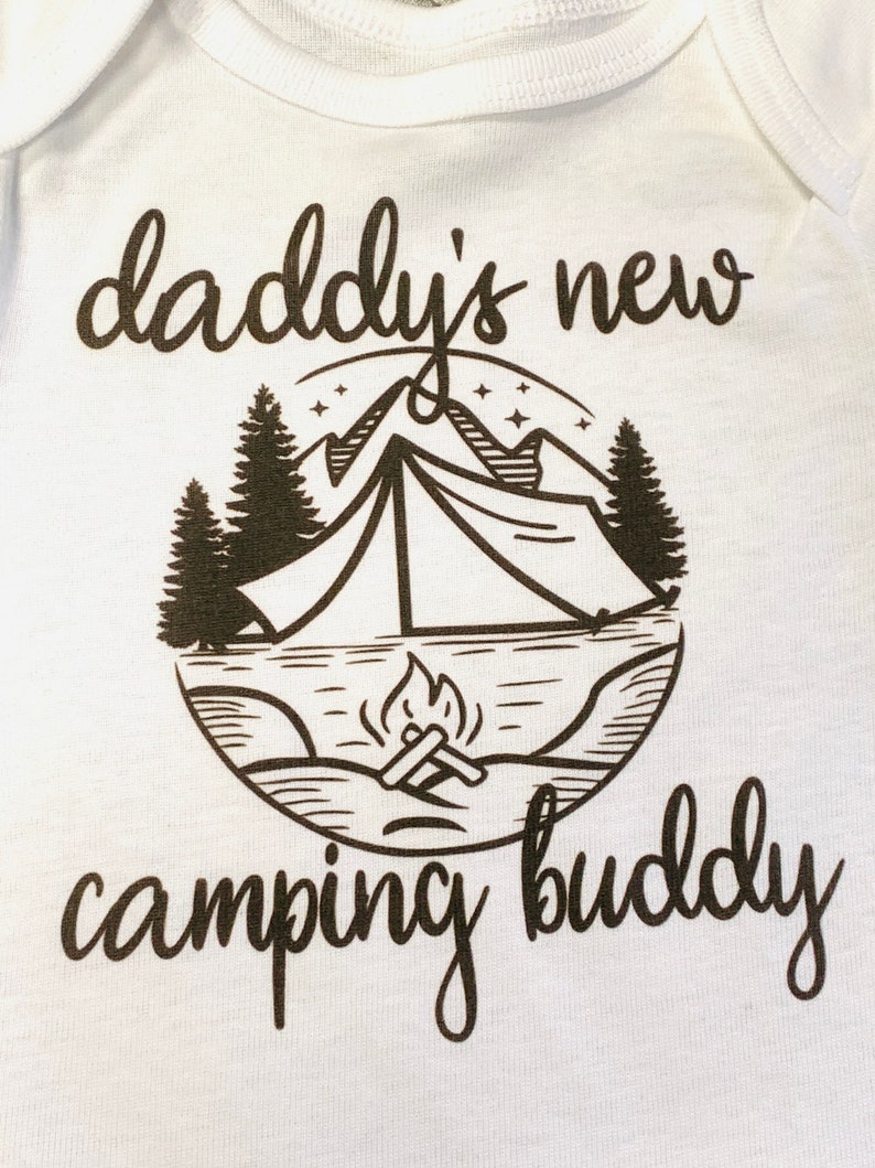 Daddy's New Camping Buddy Funny Baby Onesie Camping With Etsy New Zealand