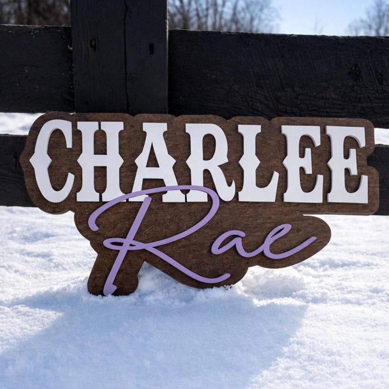 Custom Nursery Name Sign| Personalized Western Sign for Boy or Girl - Etsy