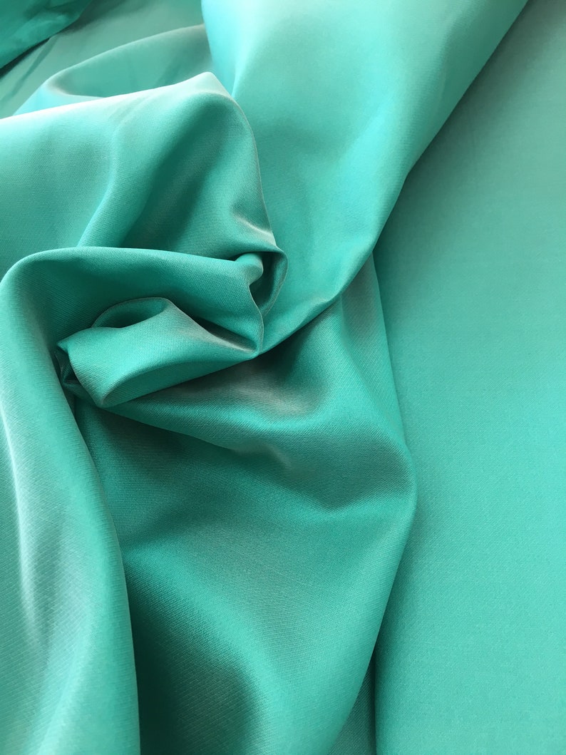 Light Turquoise standing pure silk fabric Taffeta wedding 50x140cm High quality couture fabric