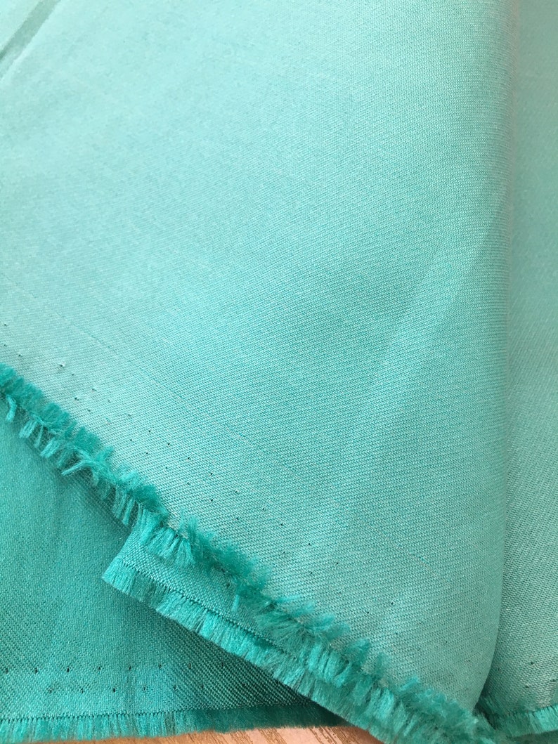 Light Turquoise standing pure silk fabric Taffeta wedding 50x140cm High quality couture fabric