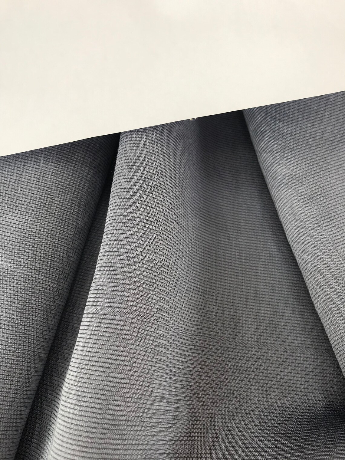 Pure Viscose Fabric Small Barely Visible Strip Dusty Blue Etsy