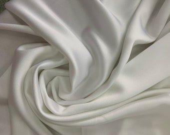 Silk Cady Bright White Colour Soft Heavy Double Face - Australia