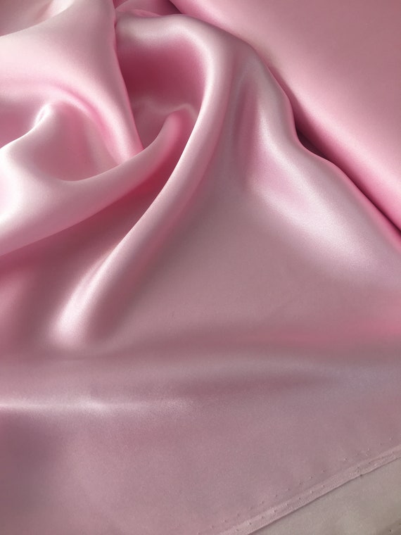 Baby Pink Satin Fabric Premium Quality Pink Satin Fabric Medium