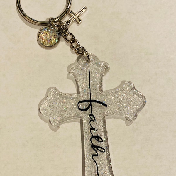 Cross Keychain Etsy