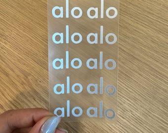 Alo Yoga Inspired Iron-Ons 0.75” (10 pack)