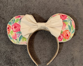 Floral Print Minnie Ears