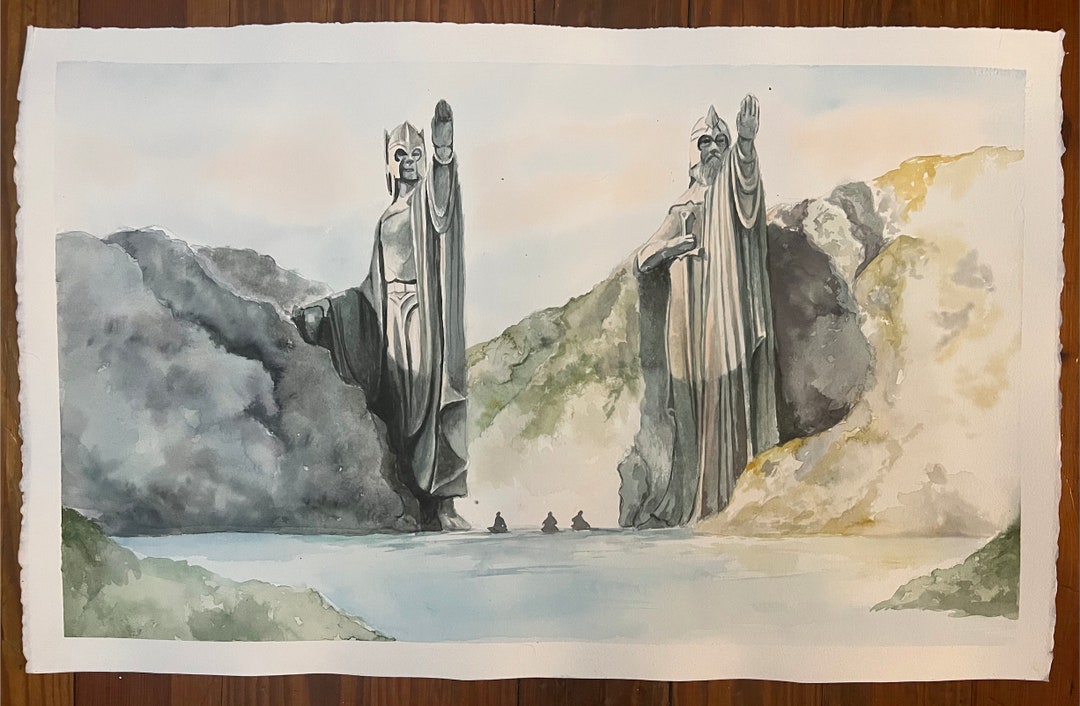 Statues of Argonath Print Etsy