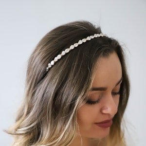 Clear crystals headband, zircon bridal headband, Wedding Silver Crystal headpiece, Silver hair crown, Prom headband, Zircons headpiece