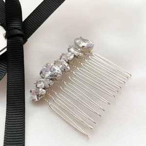 Bridal Crystal hair comb, Wedding Crystal Barrette, Clear crystal Women Girl headpiece, Crystal hair accessories, Prom hair barrette