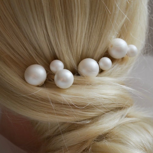 Bridal Hair Pins Pearl Wedding Hair Accessories Pearl Bridal Etsy
