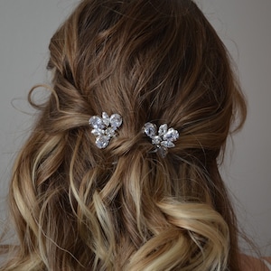 Zilver kristal barrette, Kristalhelder haar kam, Bruids haarspeld, Crystal Barrette, Vrouwen Meisje hoofddeksel, Kristal haar accessoires