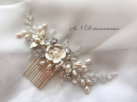 bridal Elegant Silver and White Hair Comb Amazon.com : Casdre Pearl Bride Wedding Hair Comb Silver  main image 3