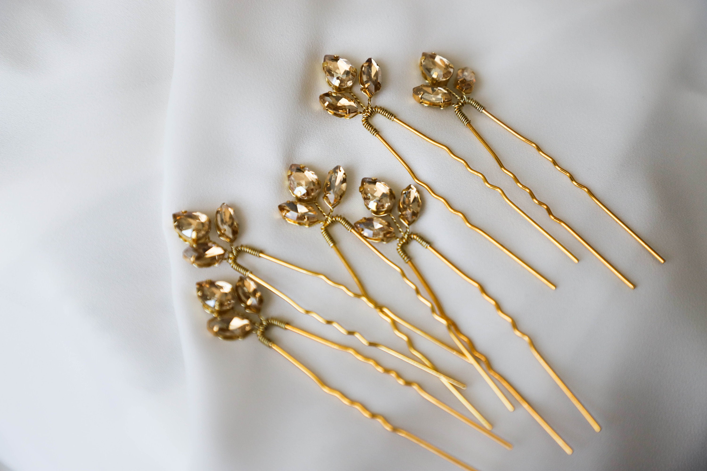 Gold Crystal Hair Pins Set of 6, Bridal Gold Hair Pins, Wedding Gold  Crystal Headpiece, Crystal Hair Accessories, Gold Hair Pins - Etsy, image size:3000x2000