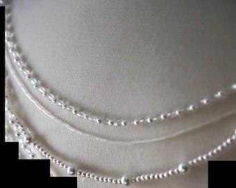 Wedding back necklace, Pearl back necklace, Bridal crystal necklace, Wedding pearl jewelry, Backdrop necklace