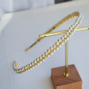 Elfenbein Perle Stirnband, Braut Perle Diadem, Hochzeit Perlen Stirnband, Brautjungfern Kopfschmuck, Mädchen Perle Stirnband