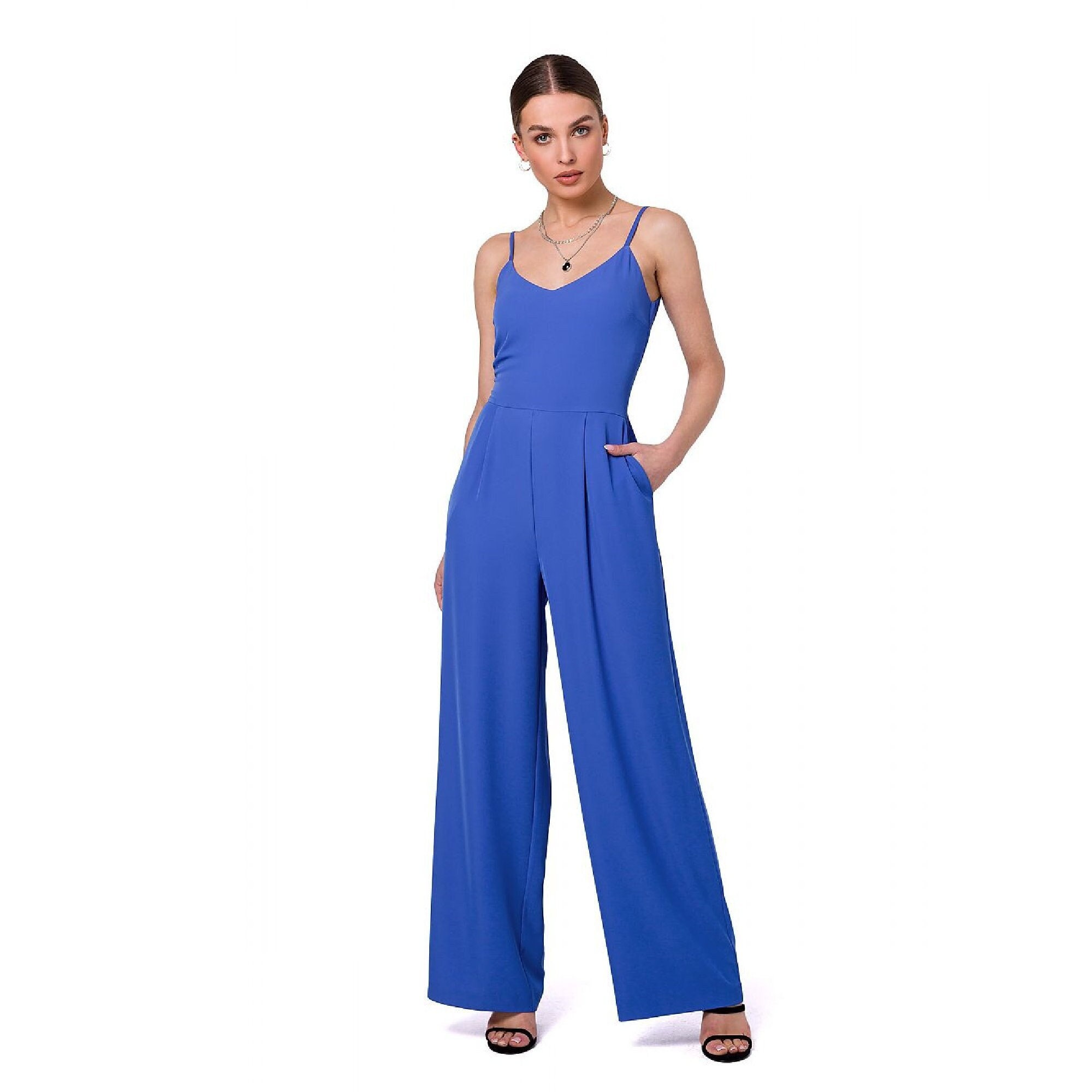 Elegant Formal Jumpsuit With Adjustable Thin Straps Lined Top Etsy