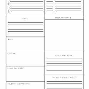 Undated daily planner