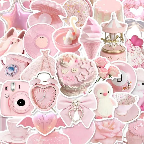 Stickers rosa - Etsy México