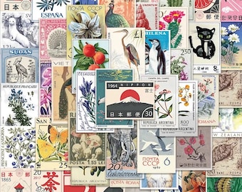 Retro stempel cartoon stickers, vintage, sticker, vinyl stickerspakket, kunstenaar, Bullet Journal, scrapbooking, laptop, bidonbagage #V001