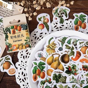 45 Healthy Fruit Sticker Pack Cute Stickers Watercolor Stickers Planner Stickers Gift for her Laptop Stickers Best friend gift Vinyl Sticker