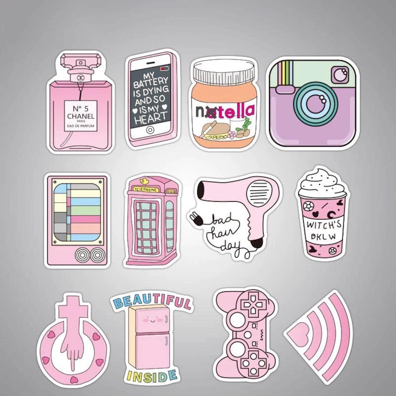 Pink Stickers, Feminist Vinyl Decals, Laptop, Water Bottle (45 Pcs - Etsy