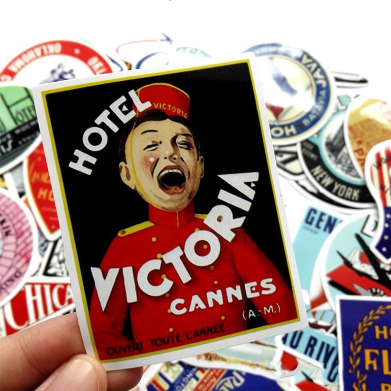 10 Pcs Travel Sticker Pack Laptop Stickers Vintage Sticker Etsy