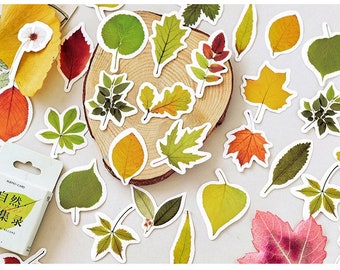 Autumn Leaf Stickers Plant Stickers Pack Cute Fall Leaves Stickers Planner Sticker Gift for her Best friend gift