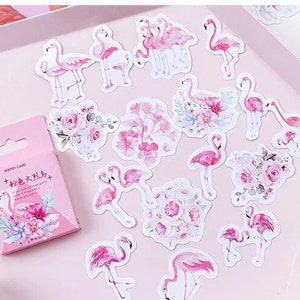 Bird Sticker Pack Flamingo Stickers Cute Stickers Watercolor Stickers Planner Stickers Gift for her Laptop Stickers Best friend gift
