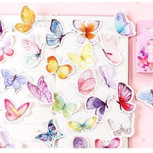 Butterfly sticker Watercolor Garden Spring Sticker Pack Cute Stickers Planner Best friend for her DIY Stickers Flakes School Supply