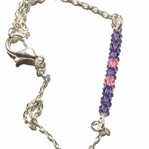 Pink and Purple Swarovski Crystal Bracelet