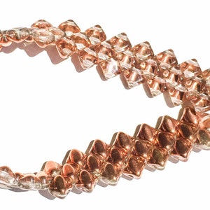 Tiled Bronze Beaded Bracelet