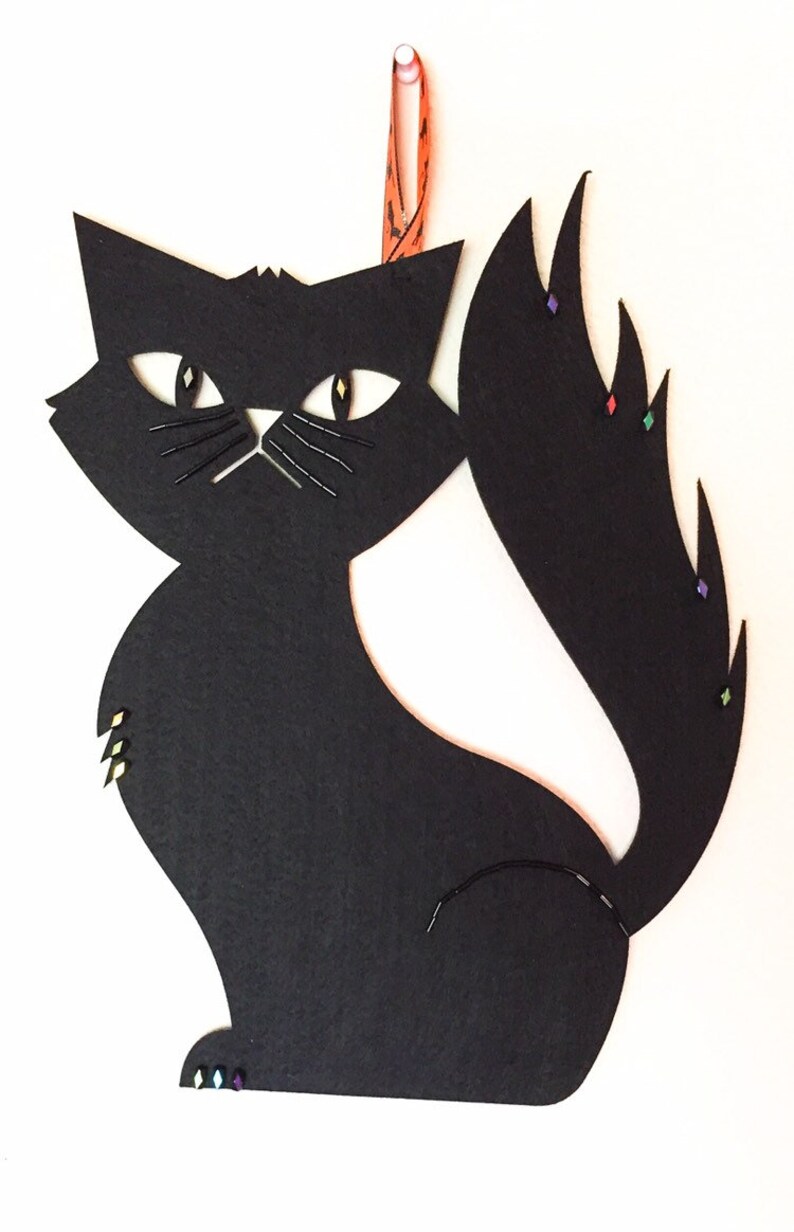 Black Cats Halloween Wall Decoration Etsy