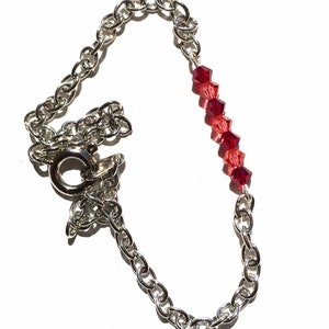 Red and Pink Swarovski Crystal Bracelet