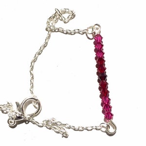 Magenta and Red Swarovski Crystal Bracelet