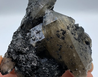 Smokey Quartz with Schorl from Erongo Namibia