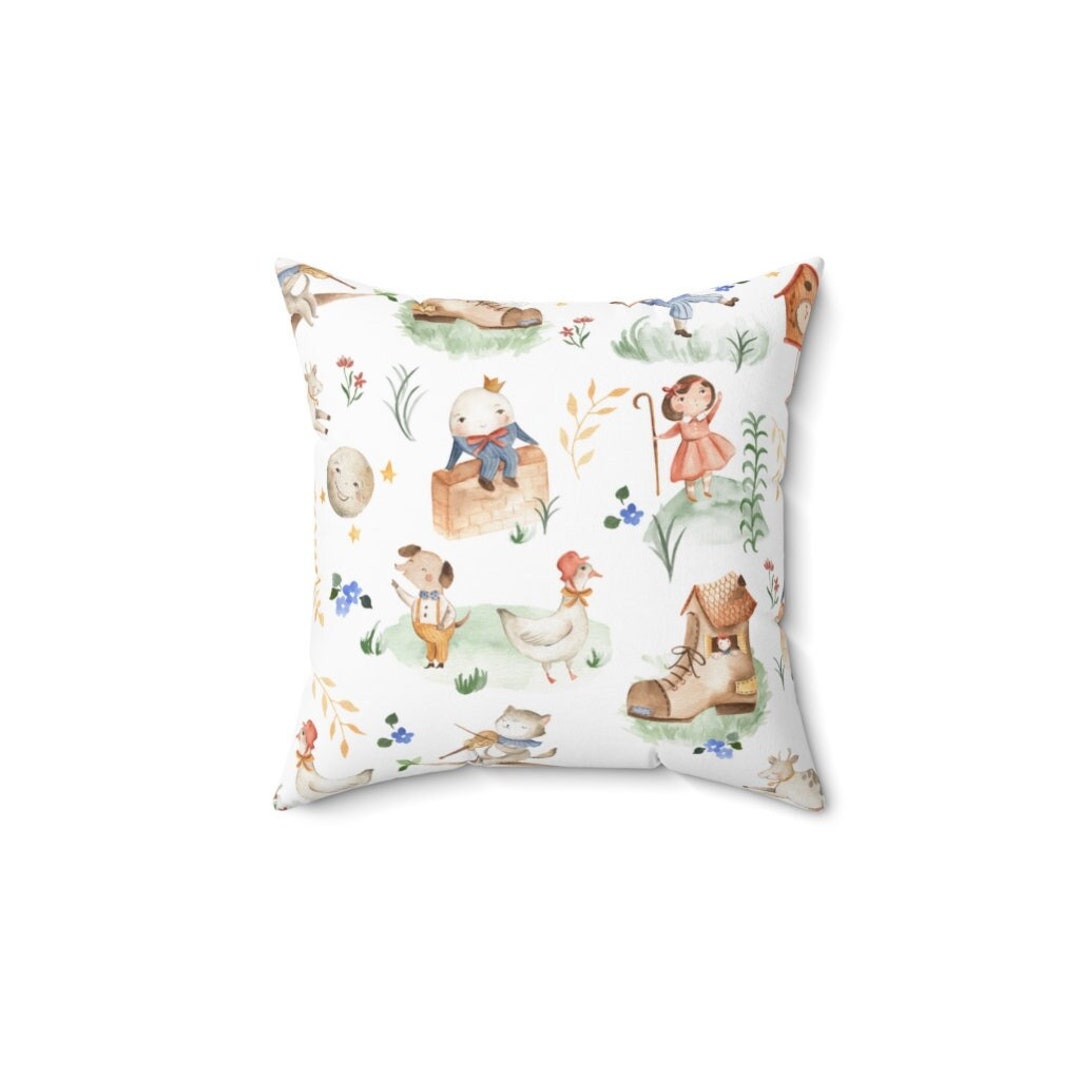 Nursery Rhyme Pillow Nursery Rhyme Nursery Rhyme Decor Etsy