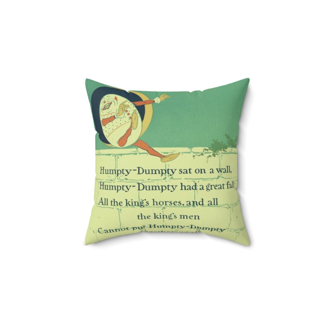 Nursery Rhyme Pillow Humptydumpty Nursery Rhyme Decor Etsy