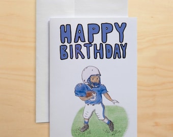 Carte de voeux de football de joyeux anniversaire - carte d’anniversaire pour le fils - carte-cadeau - carte d’anniversaire pour le garçon