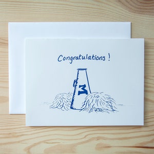 CHEERLEADING  &#39;Congratulations!&#39; Greeting Card Pom Poms and Megaphone