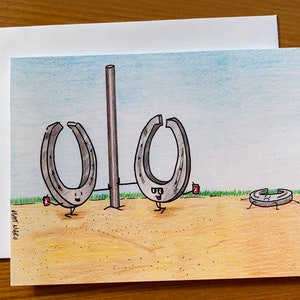 HORSESHOES Grußkarte - alles Gute zum Geburtstag! Karte - You Can Lean On Me - Für Freund - Familie - Mitglied der Selbsthilfegruppe - Vom Paten -