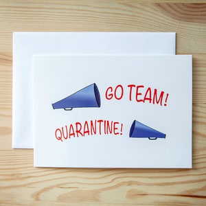 GO TEAM! Quarantäne!  Grußkarte