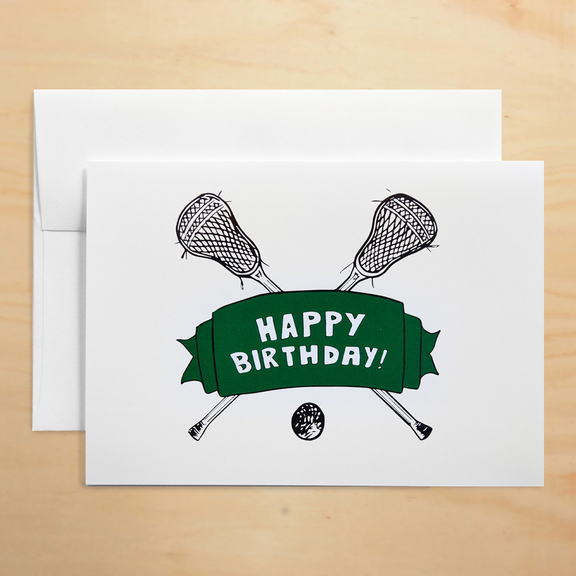 Blue, Green, or Red HAPPY BIRTHDAY LACROSSE Greeting Card Etsy Ireland