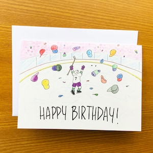 Hockey "Happy Birthday" Greeting Card, Hat Trick - Happy Birthday for Son - Happy Birthday for Hockey Fan - For Hockey Players - Gift Card