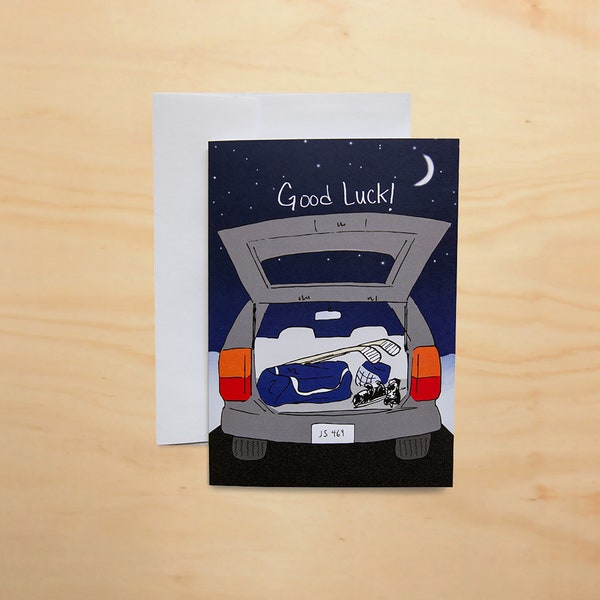 HOCKEY - Good Luck! Greeting Cards - Sports Themed Greeting Cards - Box Set 8 Cards - ENCOURAGEMENT - BLANK Inside - For Team - For Coaches!